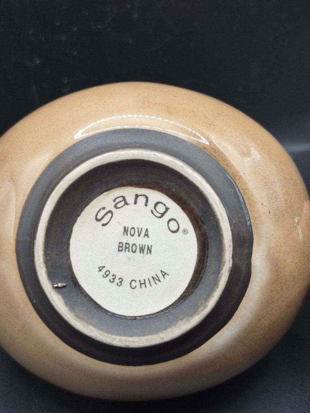 Sango Nova Brown Ceramic Creamer Pitcher Rounded Design Vintage Kitchenware - Picture 6 of 7